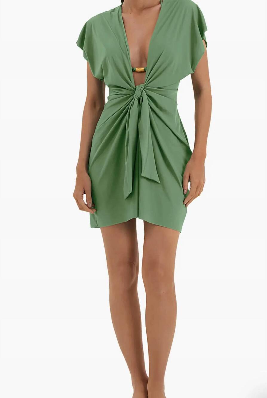 NEW VIX sasha short sleeve cover up in green